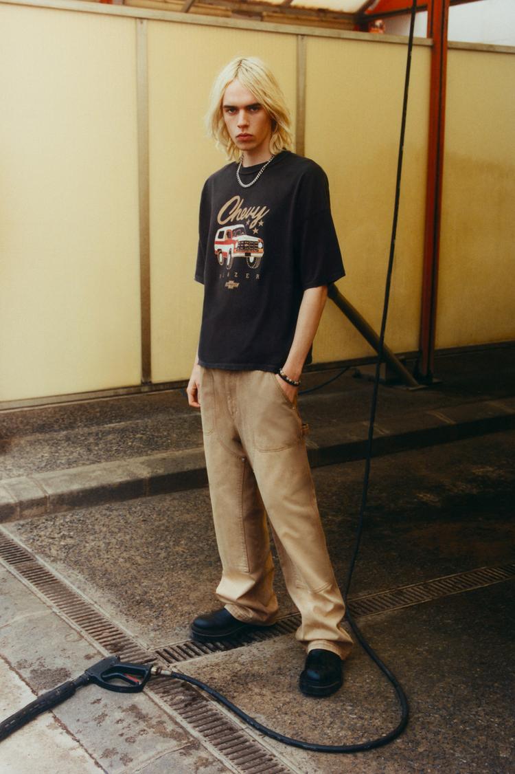 

Коричневые плотницкие брюки Pull And Bear, коричневый