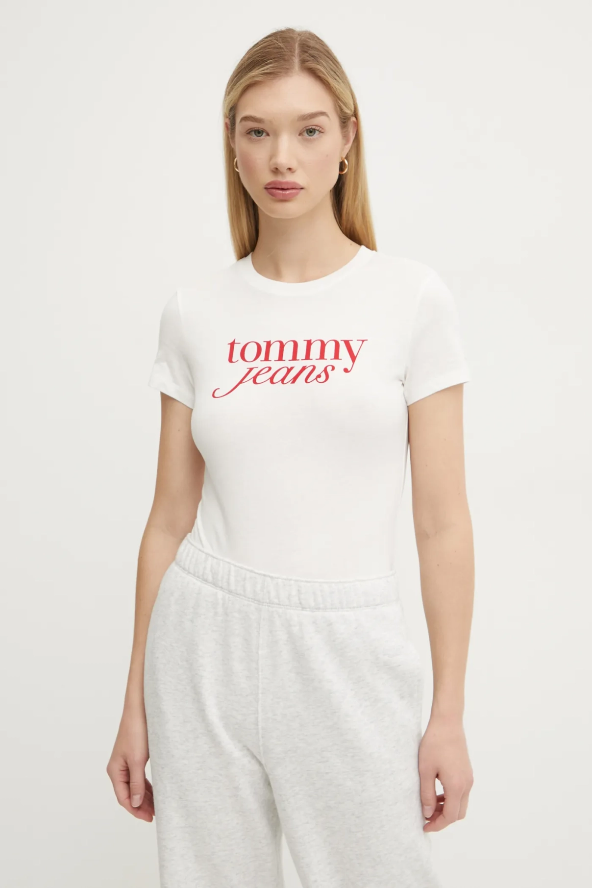 

Хлопковая футболка Tommy Jeans, белый