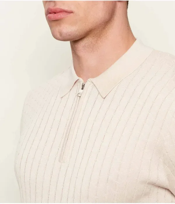 Полюс slim fit Us Polo Assn, бежевый — фото 4