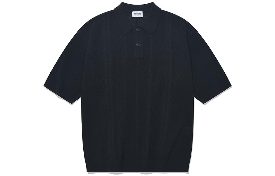 

COVERNAT Мужская черная поло, Черный, COVERNAT Мужская черная поло