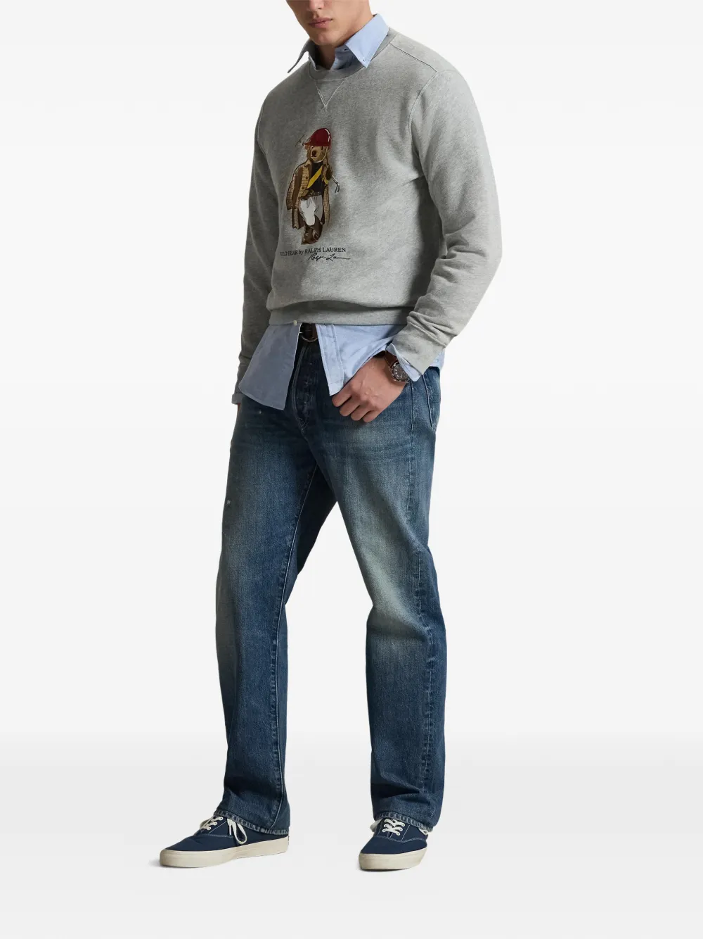 Флисовая толстовка с принтом Polo Bear Polo Ralph Lauren, серый — фото 2