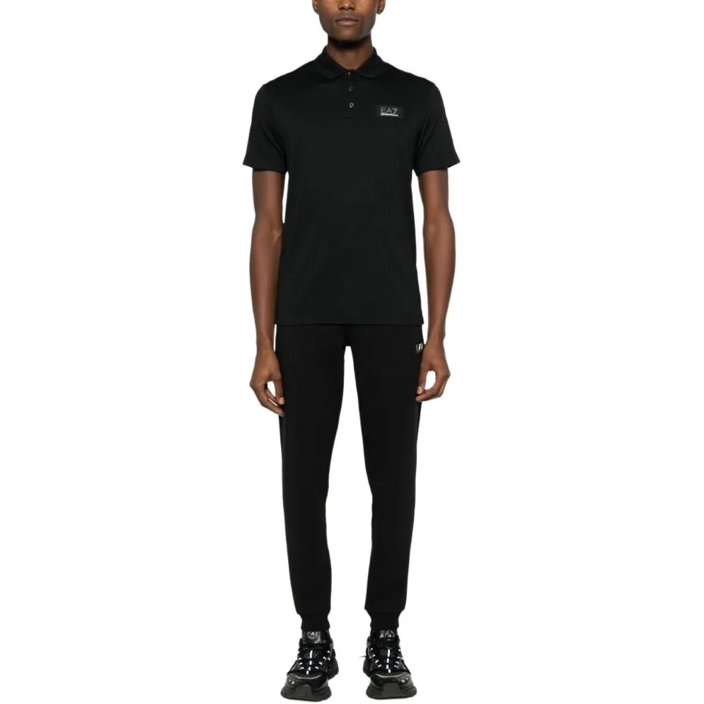 Брюки спортивные с поясом на шнурке и нашивкой Ea7 Logo EMPORIO ARMANI, черный — фото 4