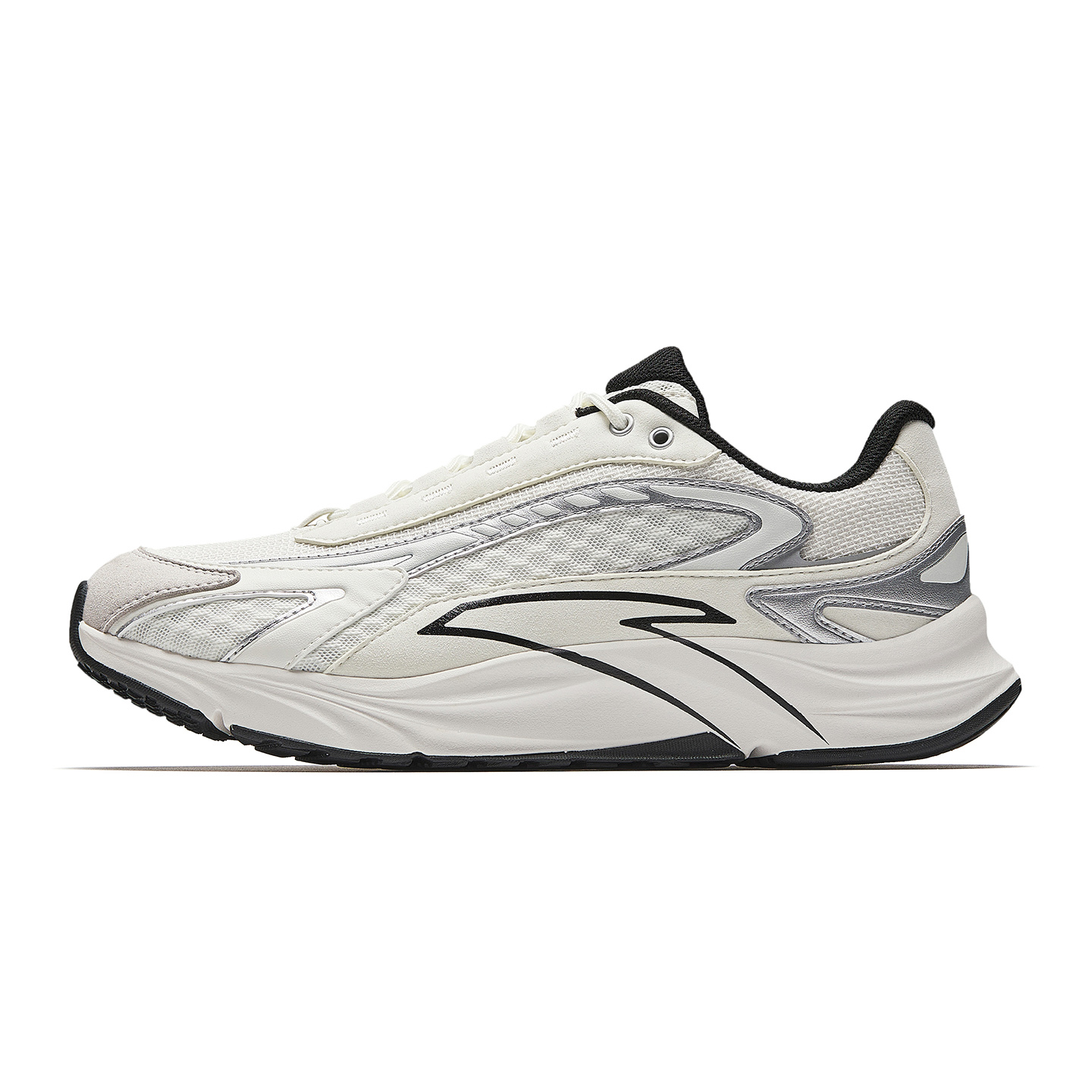 

ANTA Амортизирующие устойчивые к истиранию дышащие нескользящие низкие кроссовки для бега men's white black