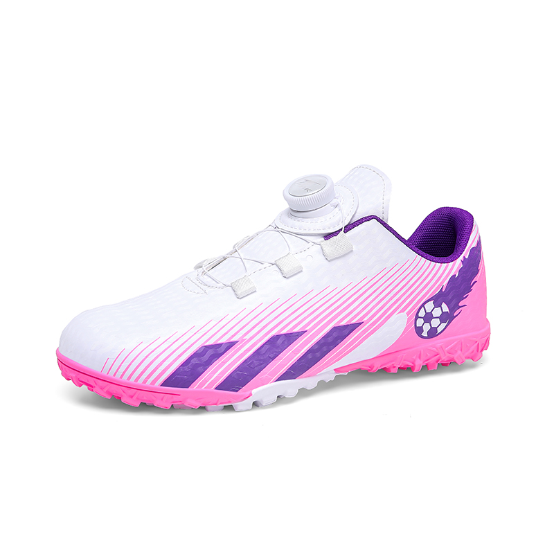 Амортизирующие, износостойкие, быстросохнущие футбольные бутсы Unisex White Pink Kinglake — фото 2