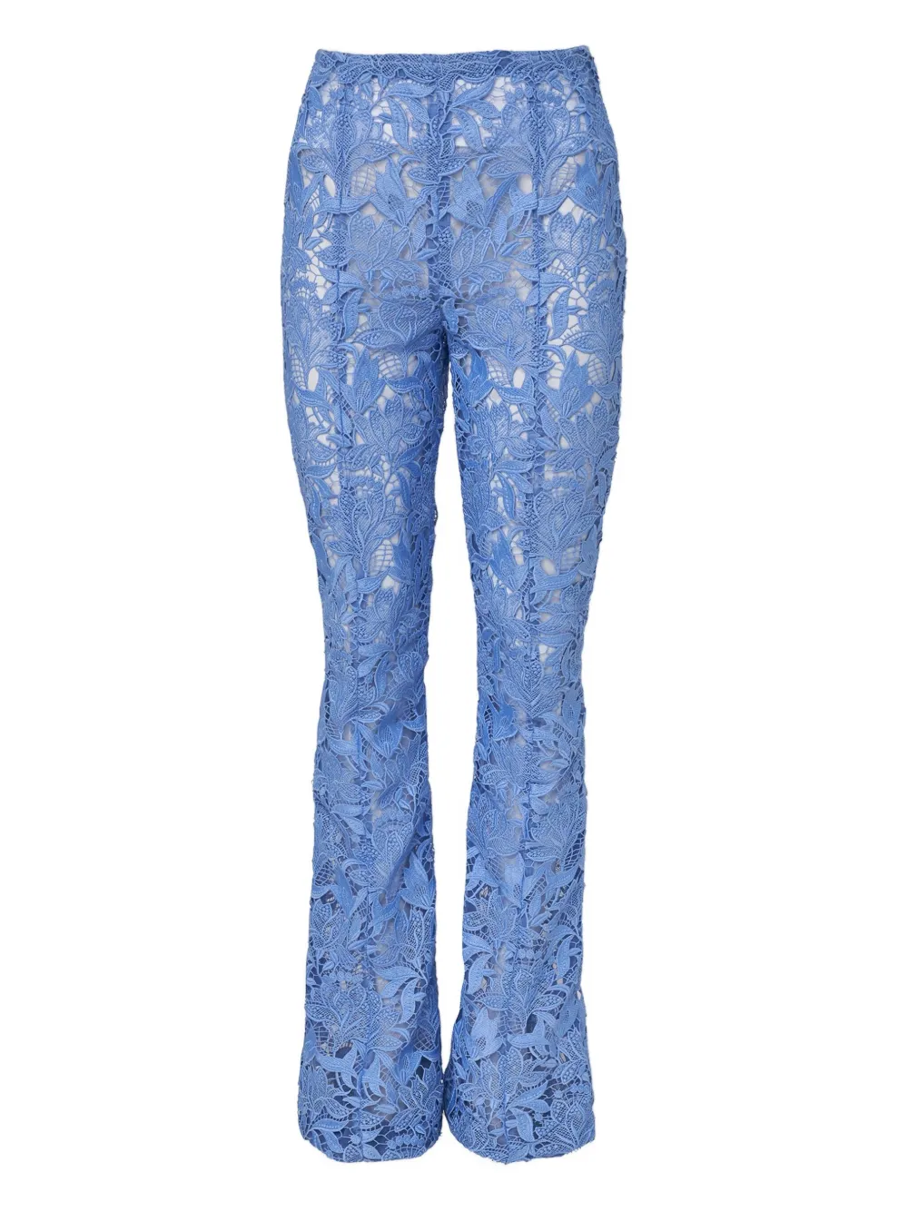 

Брюки из кружевной ткани с цветочным узором Carolina Herrera, синий