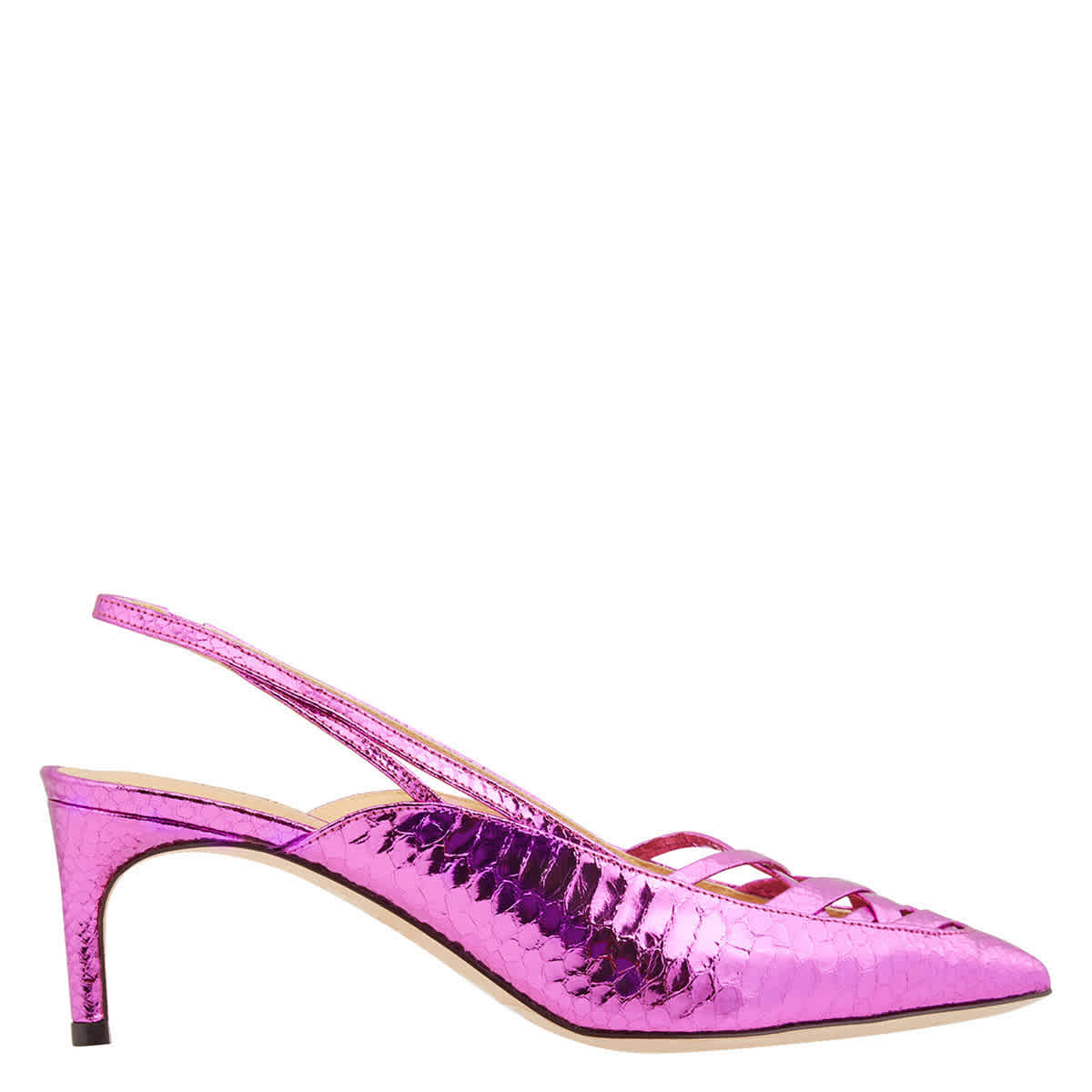 Туфли-лодочки Giannico Fuchsia Amelia 60 Python Slingback