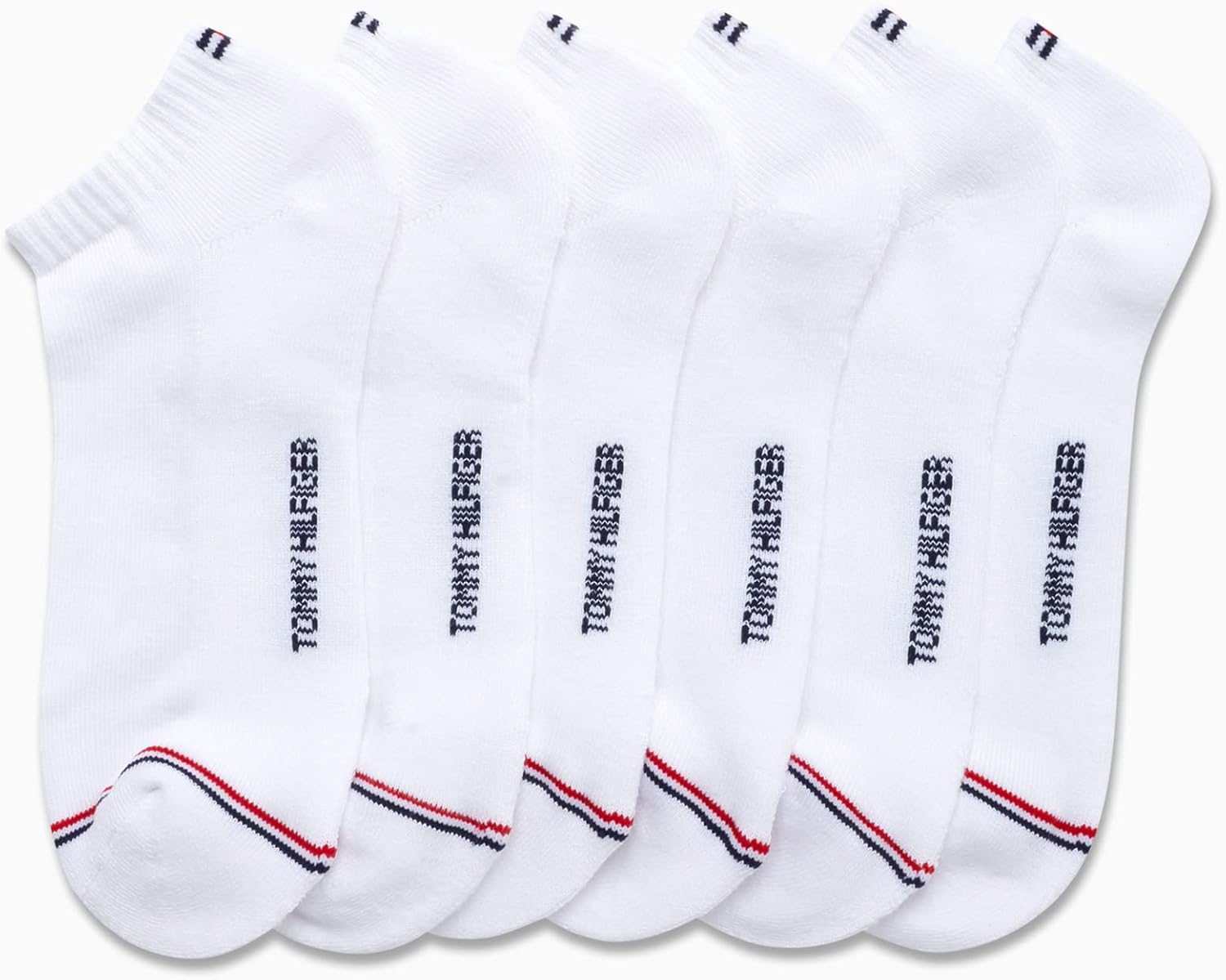 Мужские спортивные носки Tommy Hilfiger - носки с низкой посадкой (6 шт.), White Solid — фото 4