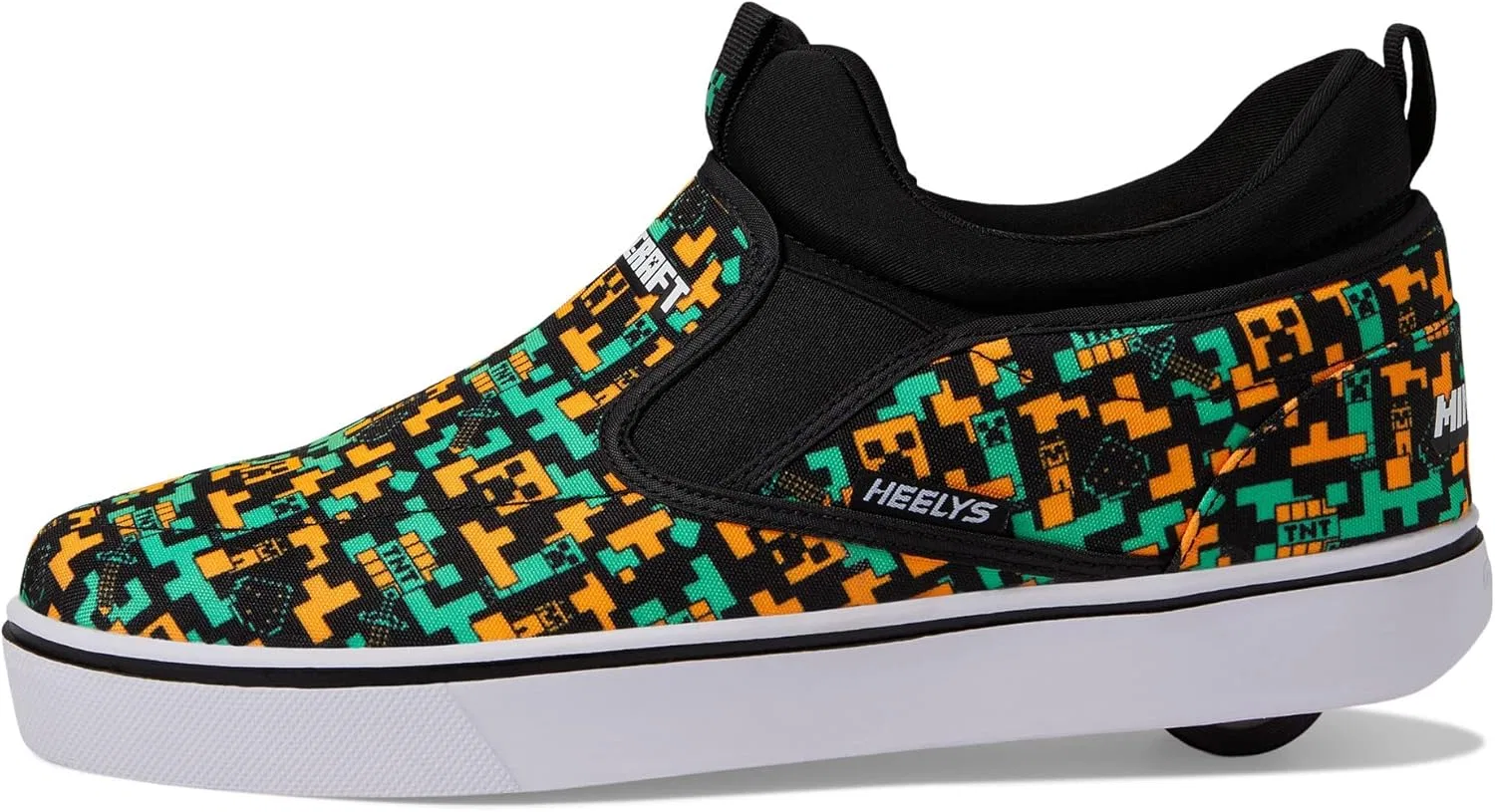 Кроссовки HEELYS Men's J3T FX Minecraft Wheels Skate Trainers, Black Orange Blue — фото 4