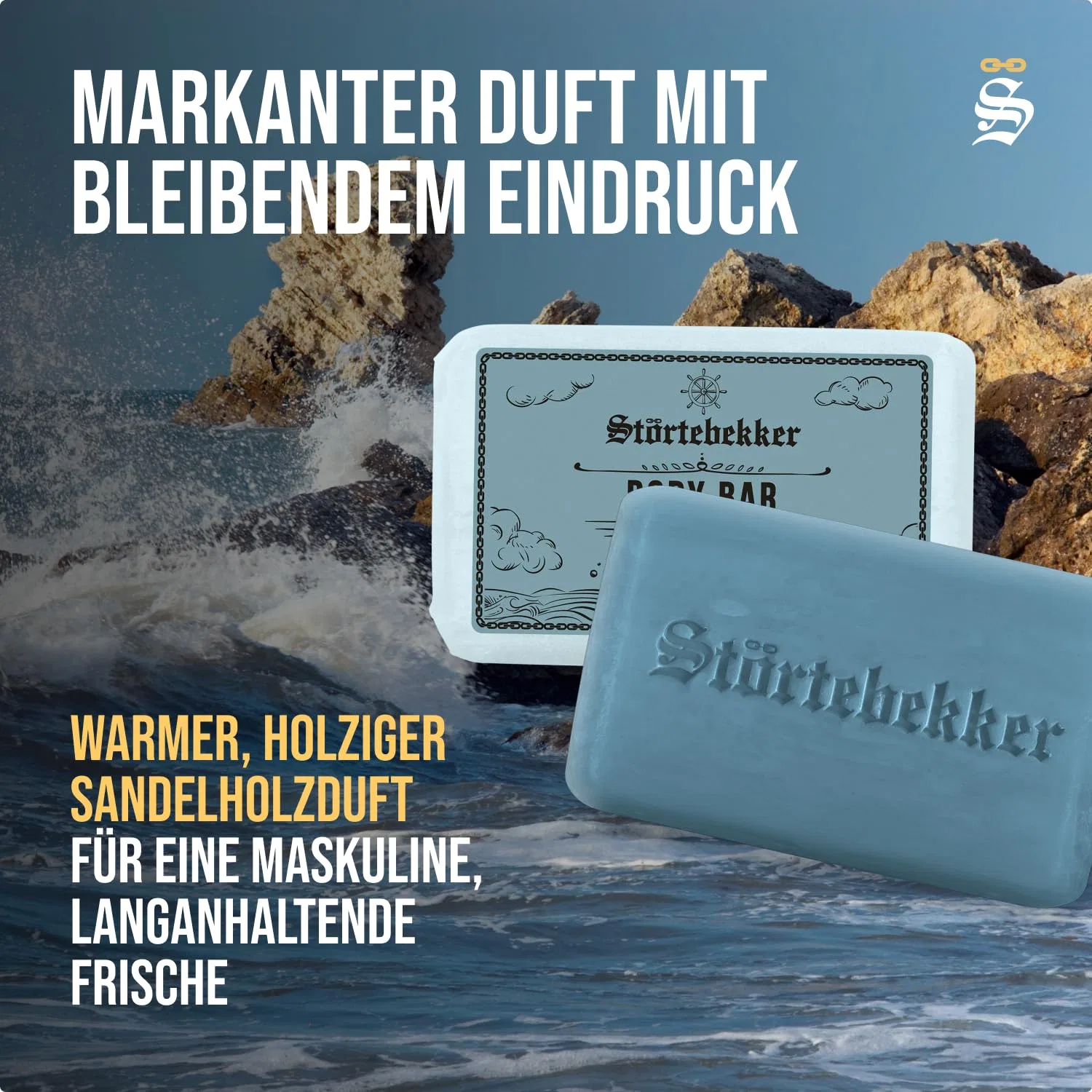 Твердый гель для душа «Sea Breeze» от Störtebekker Premium Body Bar, 3 x 120 г Störtebekker Shaving Accessories, (Pack Of 1) — фото 4