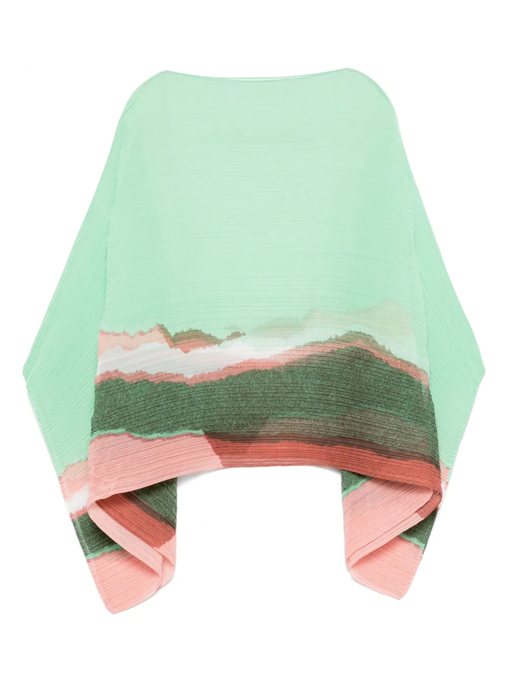 

Плиссированный кейп Pleats Please Issey Miyake, зеленый
