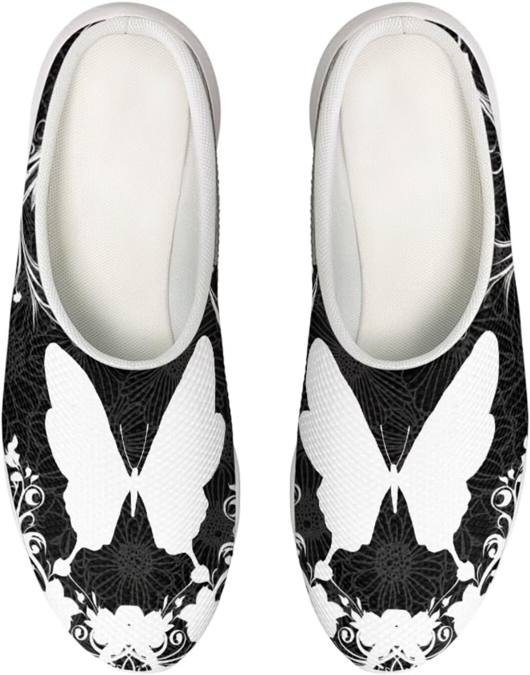 

Женские сабо Forchrinse с цветным принтом лапы собаки, домашние тапочки с цветочным рисунком, кроссовки для ходьбы с поддержкой свода стопы, Butterfly Flower