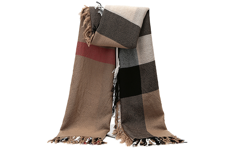 

Шерстяной вязаный шарф унисекс верблюжий Burberry