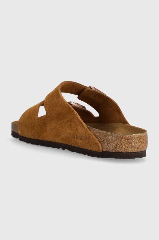 Замшевые шлепанцы Arizona Birkenstock, коричневый — фото 3