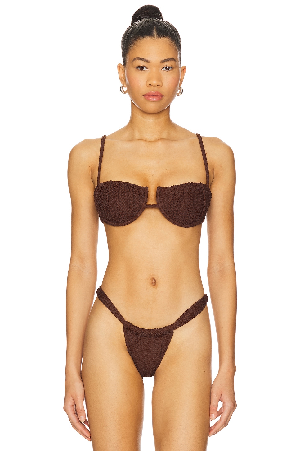 

Бикини топ с лепестками X revolve Montce Swim, chocolate