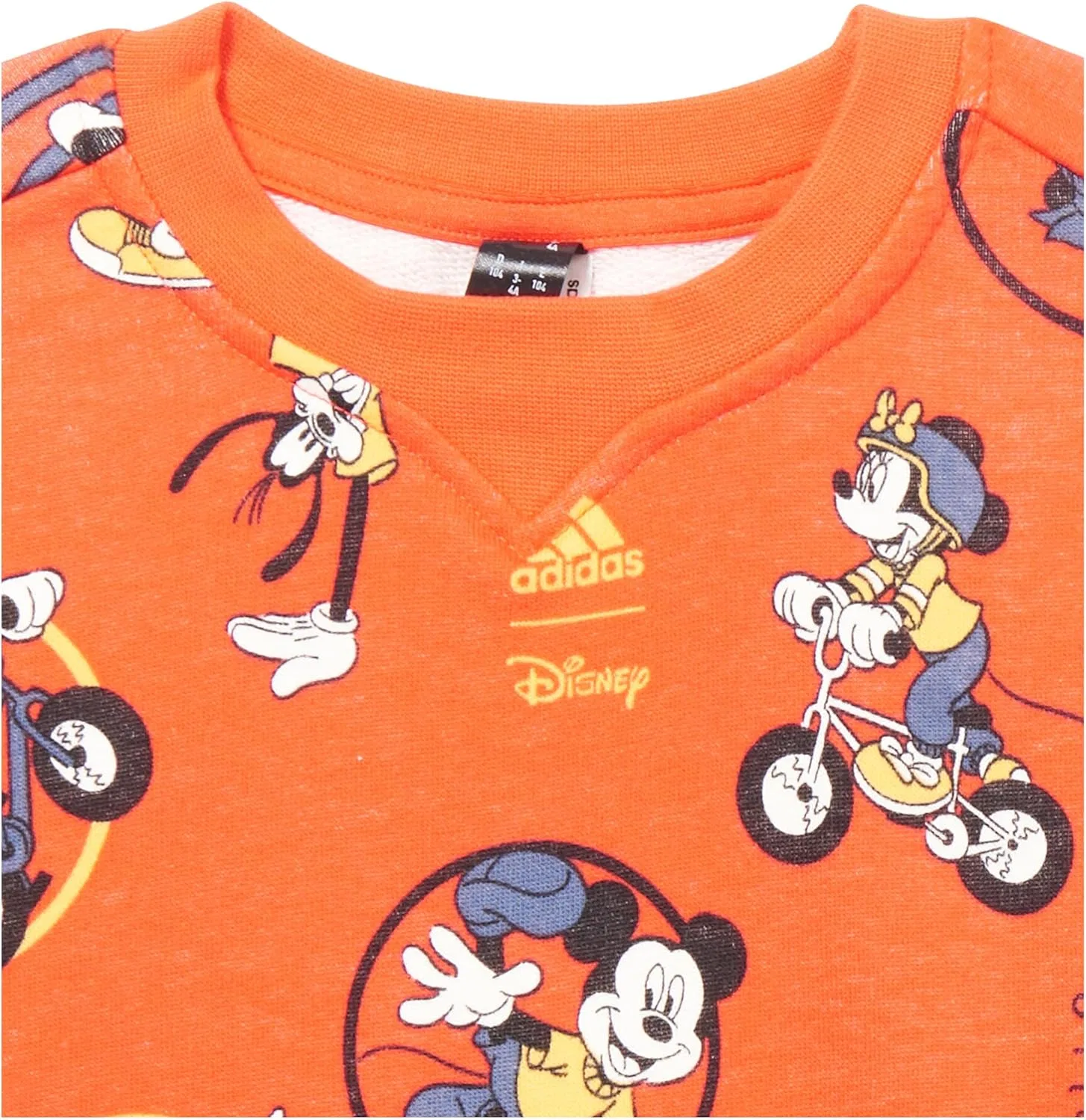 Детский спортивный костюм Adidas с изображением Микки Мауса от Disney, Bright Red/Multicolor — фото 2