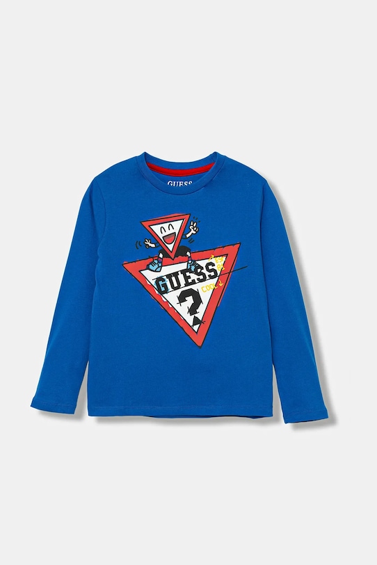 

Детская хлопковая водолазка Guess, синий