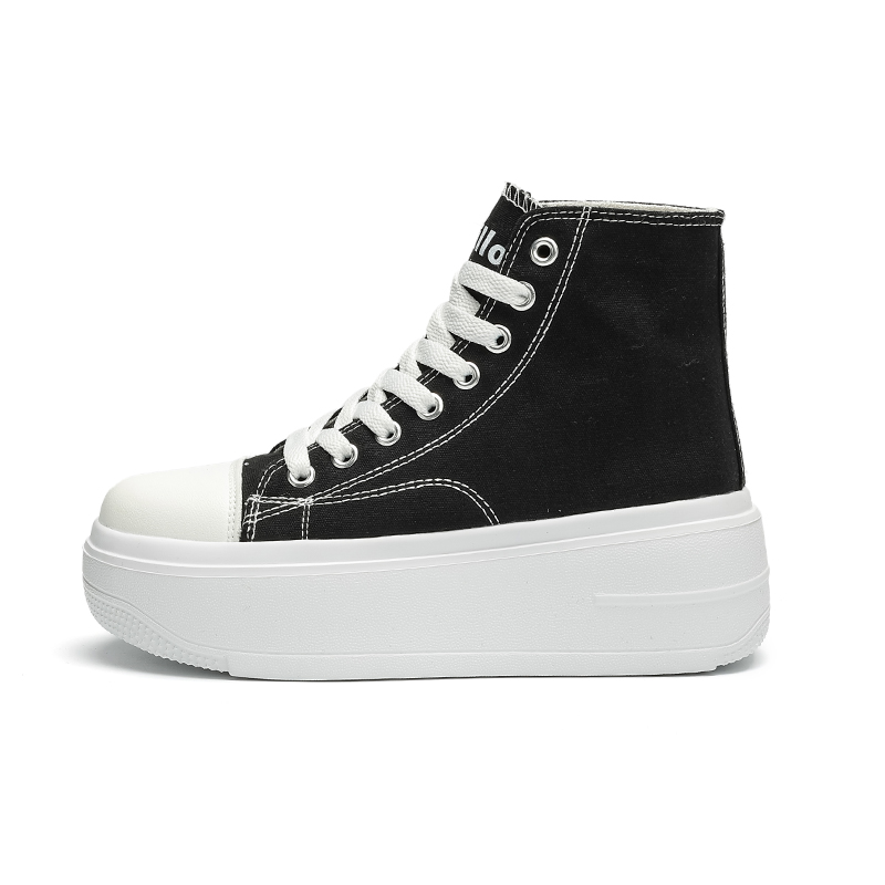 

Nrillo Антискользящие и износостойкие увеличивающие рост мид-топ кеды Unisex Black White - Black White Toothless, цвет Black White Toothless