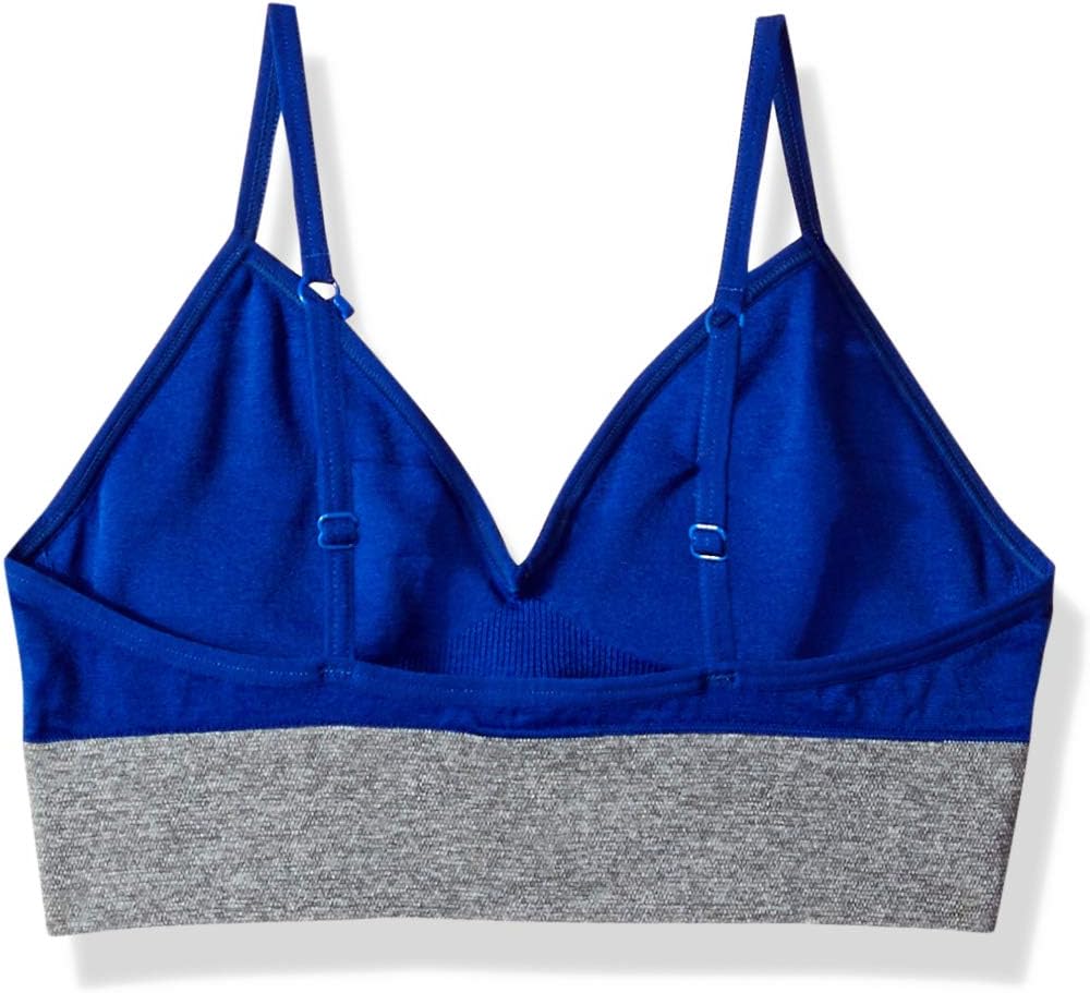 Бесшовный бюстгальтер-бралетт без косточек Calvin Klein для девочек, Long Line - Ck Stripe Logo Bora Blue — фото 2
