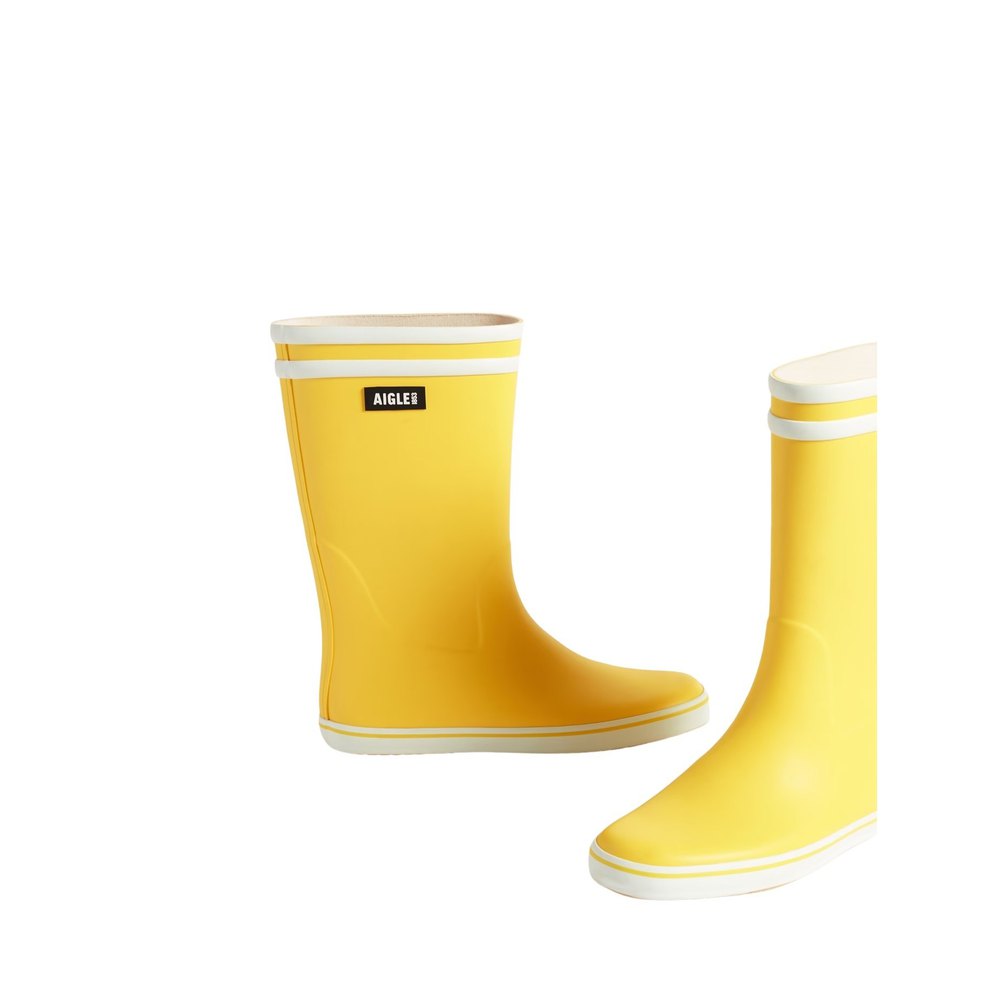 Сапоги женские резиновые Aigle Malouine 2 с логотипом, желтый