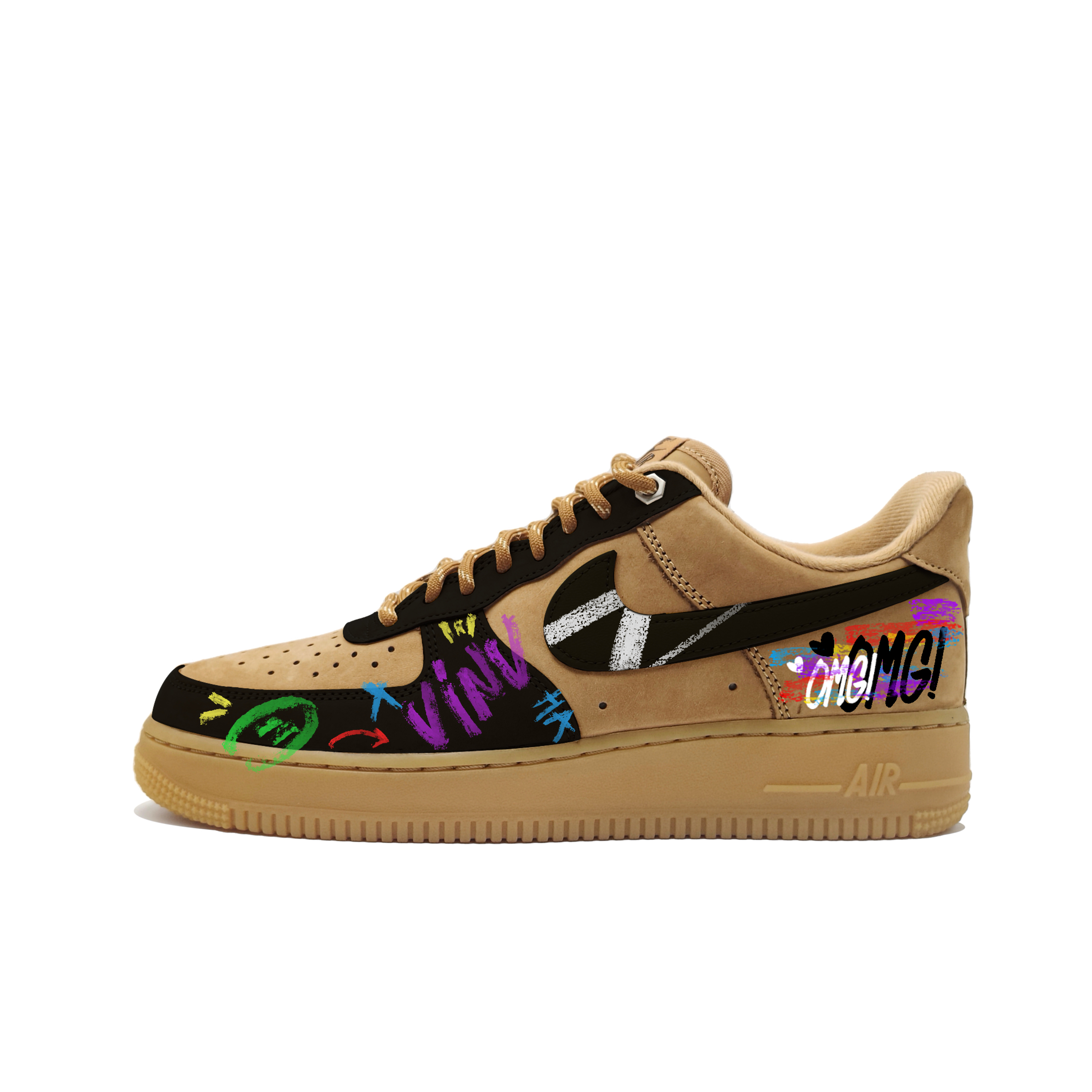 

Кроссовки Air Force 1 Sand Dune Color Trail CNY Collection Nike, wheat