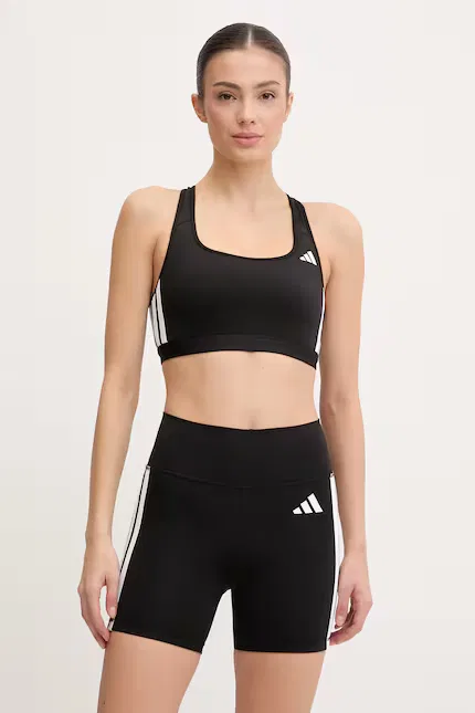 Спортивный бюстгальтер с низкой поддержкой Optime Adidas Performance, черный