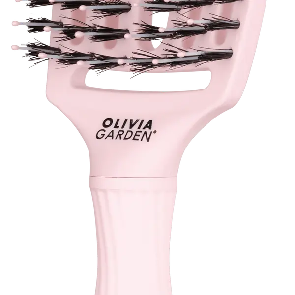Щетка для волос размер М, 1 шт. Olivia Garden Fingerbrush combo pastel pink — фото 2
