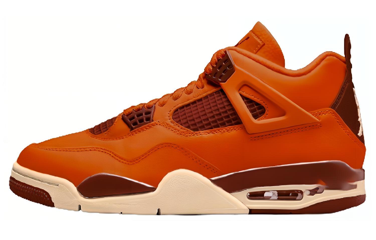 Air 4 Retro OG Sp Nigel Sylvester Brick By Brick Jordan, оранжево-коричневый — фото 2