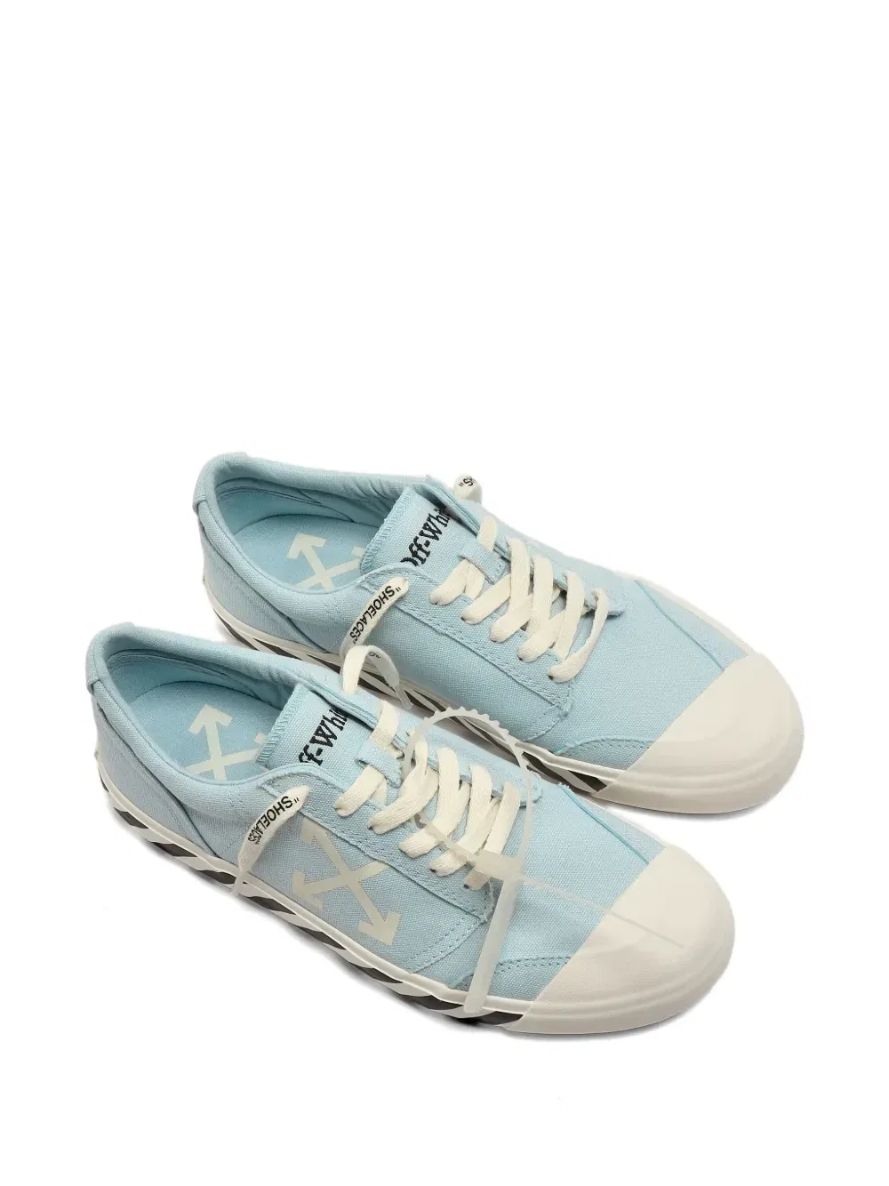 Кеды на шнуровке с вулканизированной подошвой OFF-WHITE, синий — фото 2