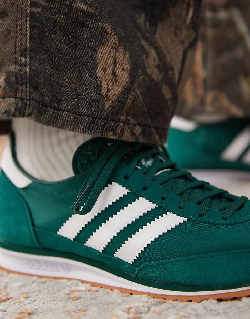 Кроссовки SL 72 OG зеленого и белого цвета adidas Originals — фото 2