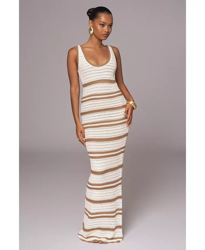 

Женское платье макси Destiny Knit JLUXLABEL, мультиколор