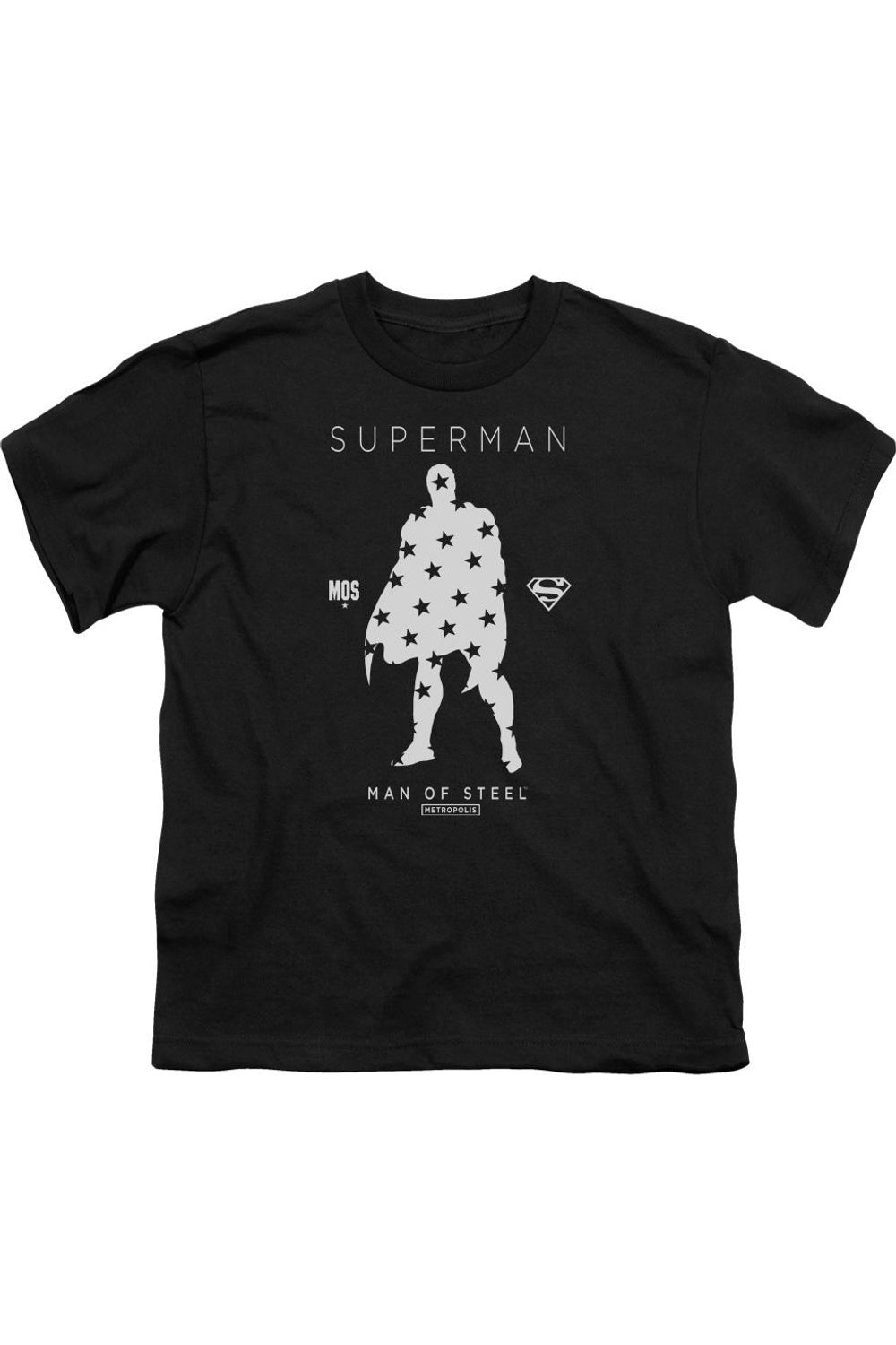 

Футболка с силуэтом Супермена для детей Gildan, черный