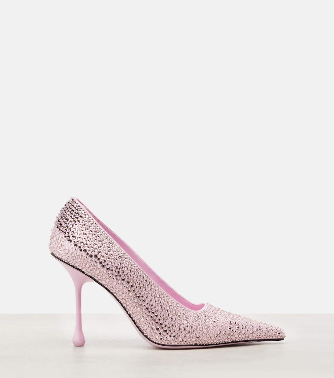 Туфли-лодочки Ixia 95 из атласа с декором Jimmy Choo, Cotton Can — фото 4