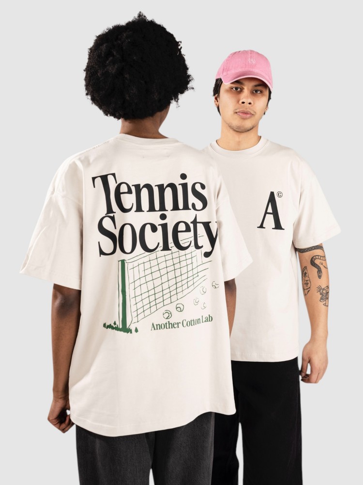 

Футболка Another Cotton Lab Tennis Society Oversized T-Shirt, off white, Белый, Футболка Another Cotton Lab Tennis Society Oversized T-Shirt, off white