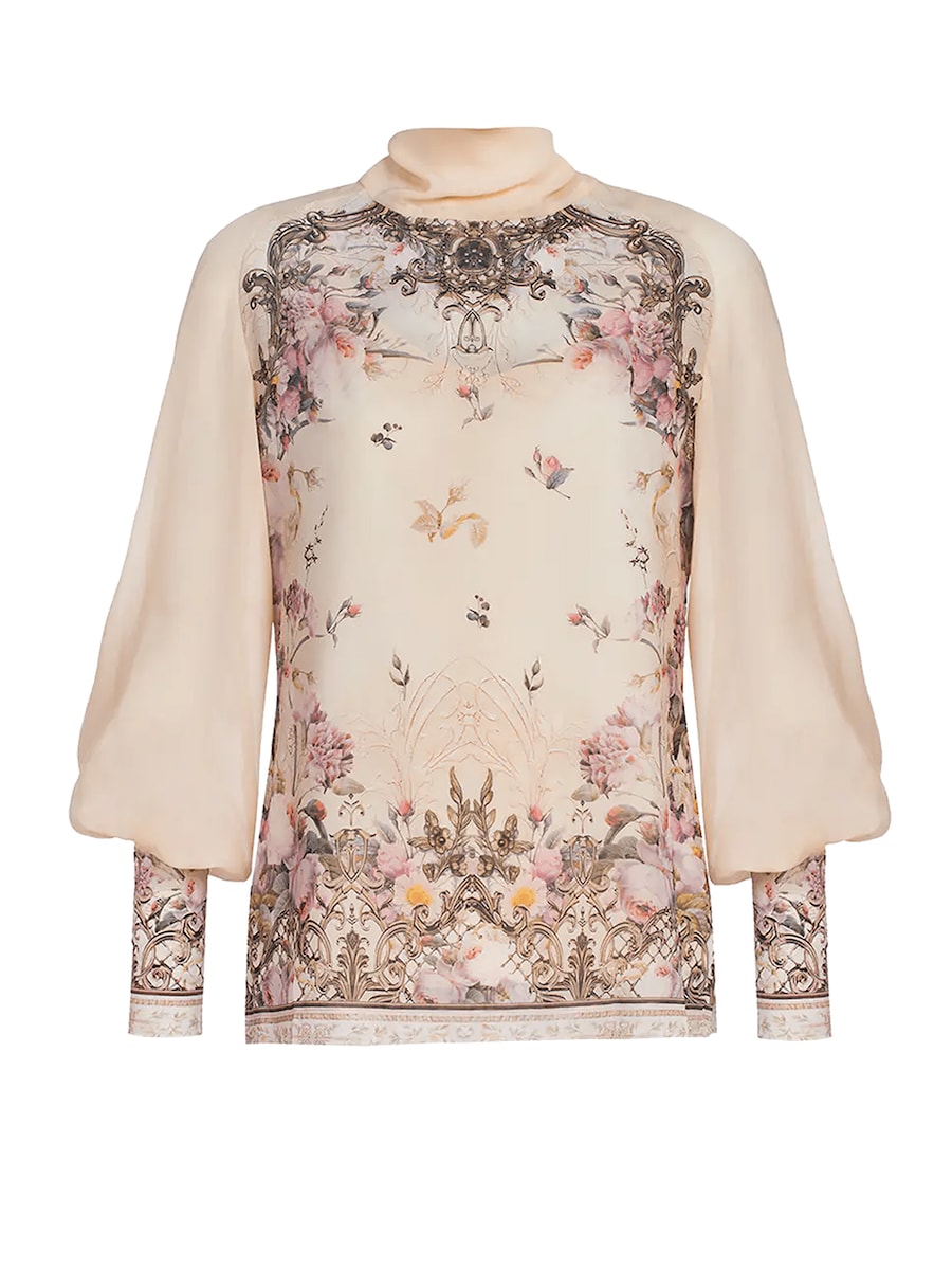 

Блуза JIORO BAROQUE FLOWERS, бежевый