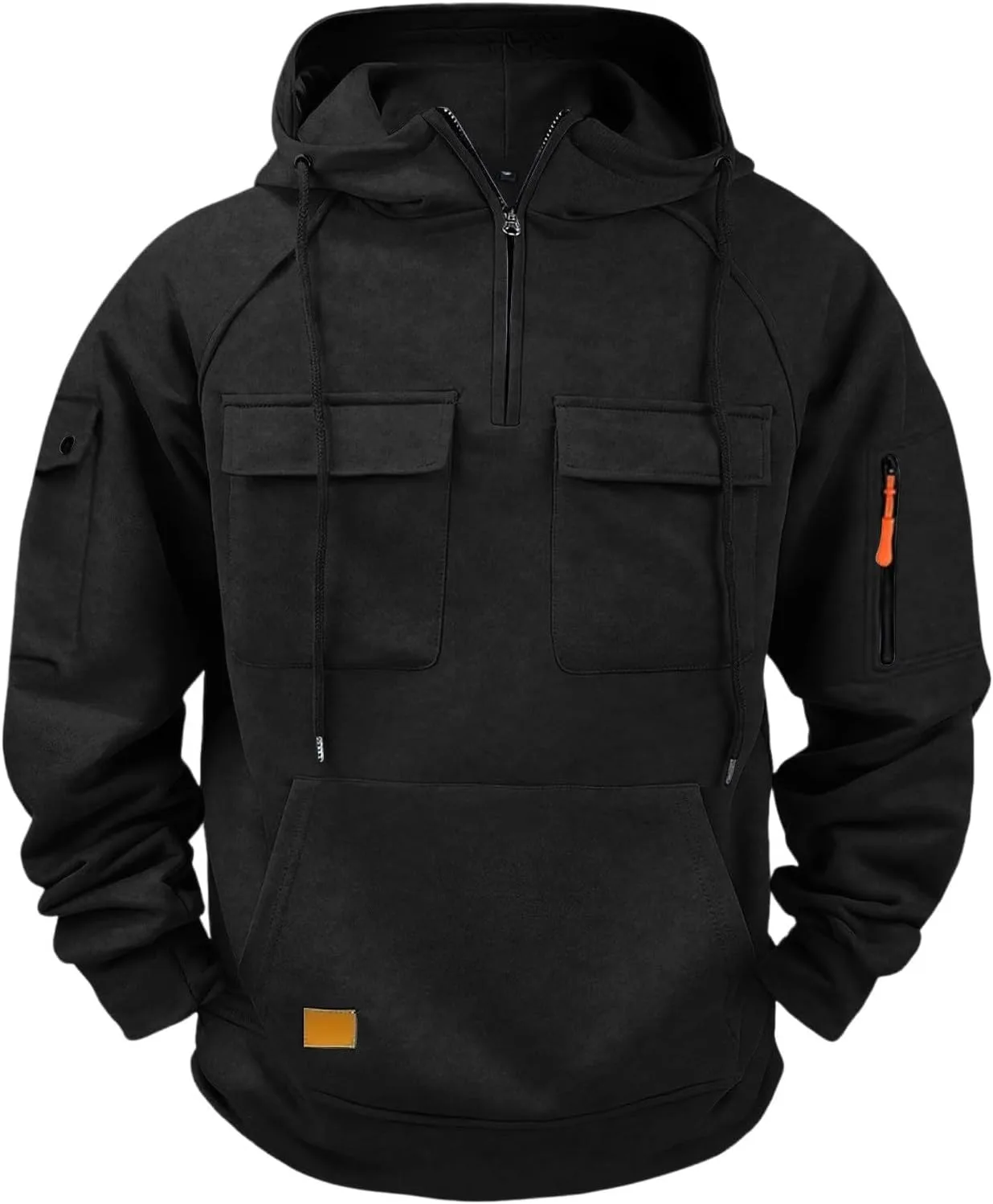 

Куртка-толстовка Quarter Zip для мужчин с длинными рукавами и карманами