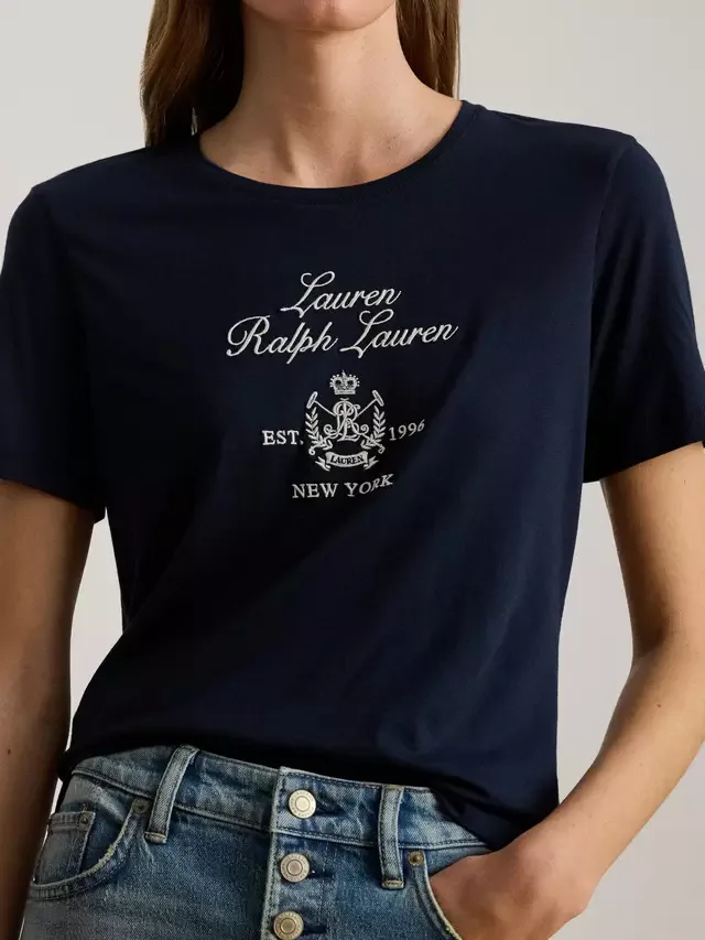 Футболка Katlin с круглым вырезом, свободного кроя, из смесовой хлопковой ткани Ralph Lauren — фото 3