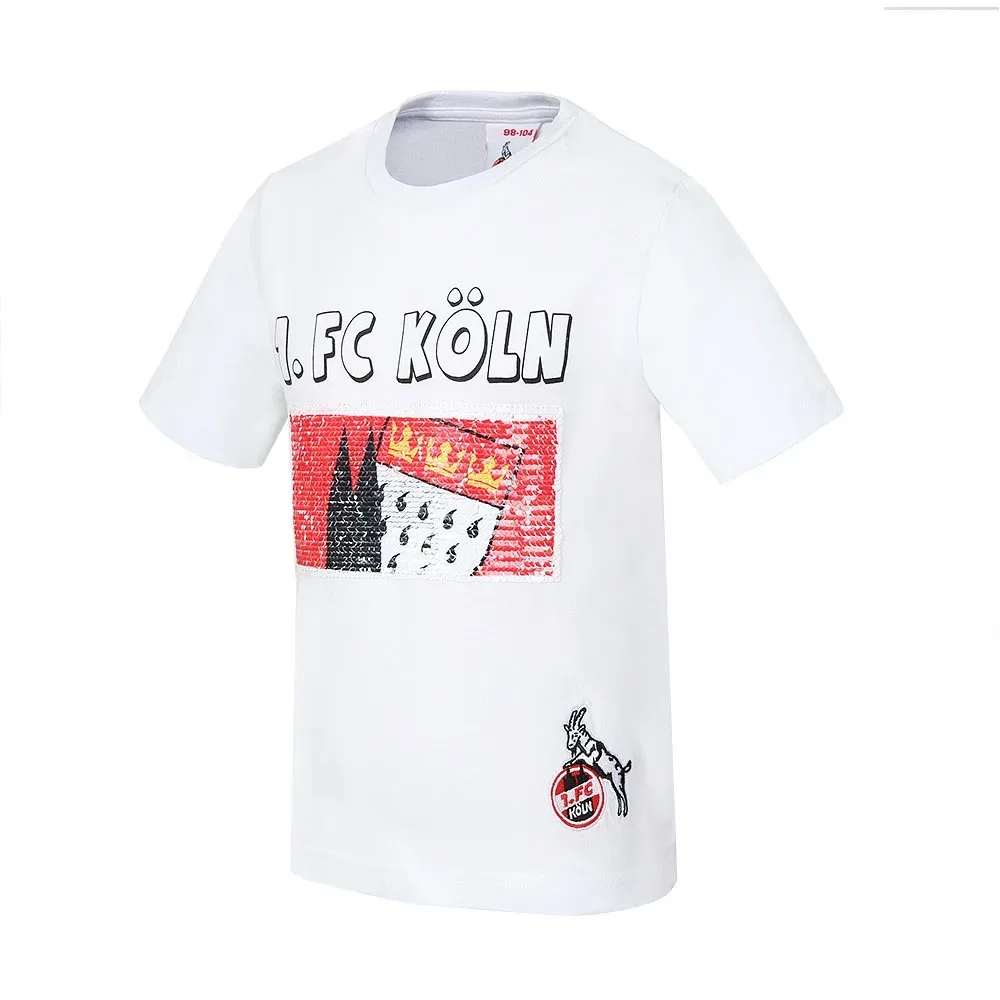 Футболка с пайетками, FC Köln, белый