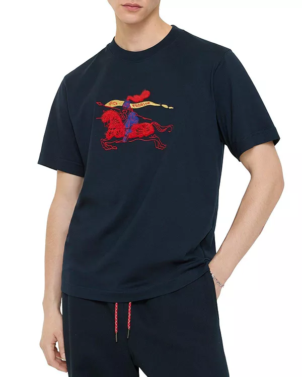 

Хлопковая футболка Ekd Burberry, синий