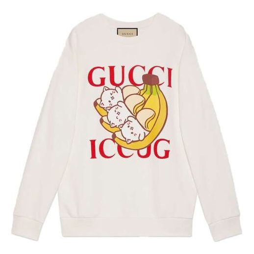 

Свитер (WMNS) Gucci Bananya Sweatshirt 'White', белый