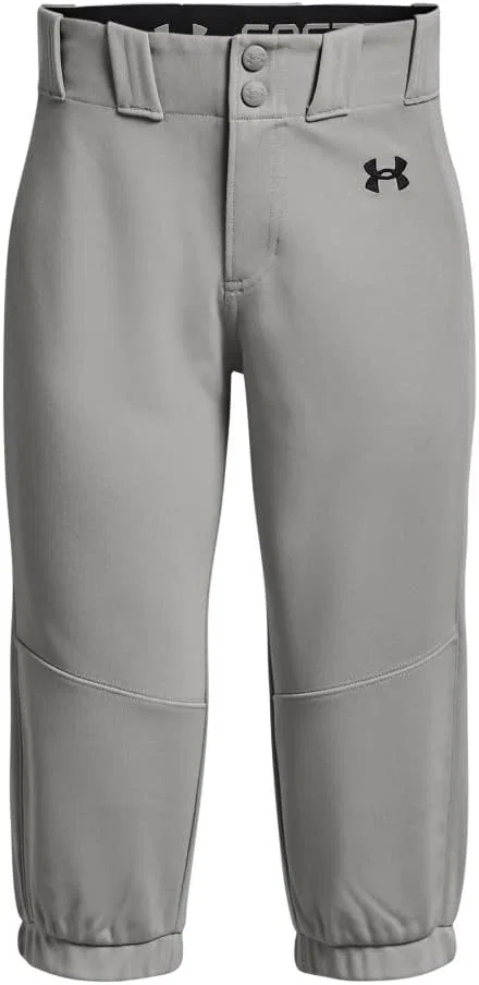 Спортивные брюки для софтбола Under Armour для девочек, размер 22, (075) Baseball Gray//Black