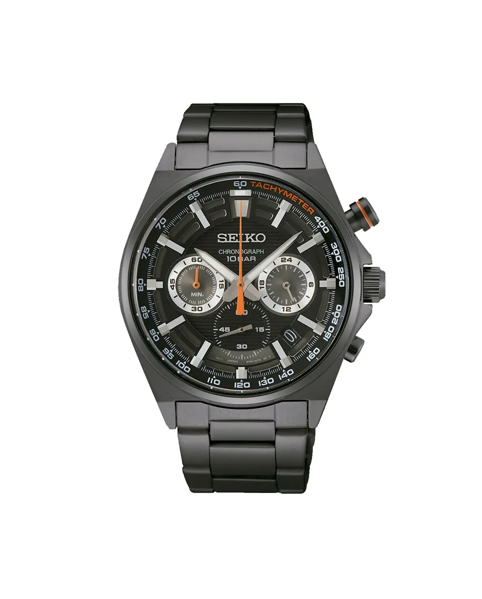 

Мужские часы Neo sports SSB399P1 из стали с черным ремешком Seiko, черный