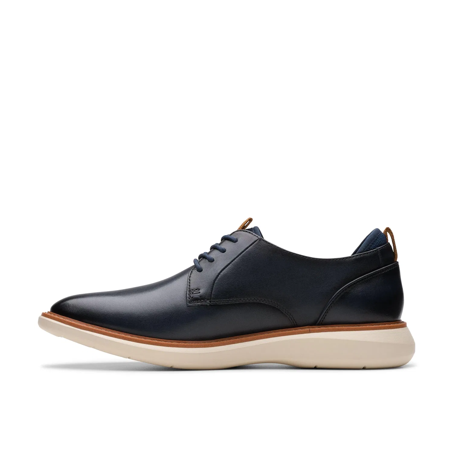 Кожаные туфли на шнуровке Clarks, синий — фото 2