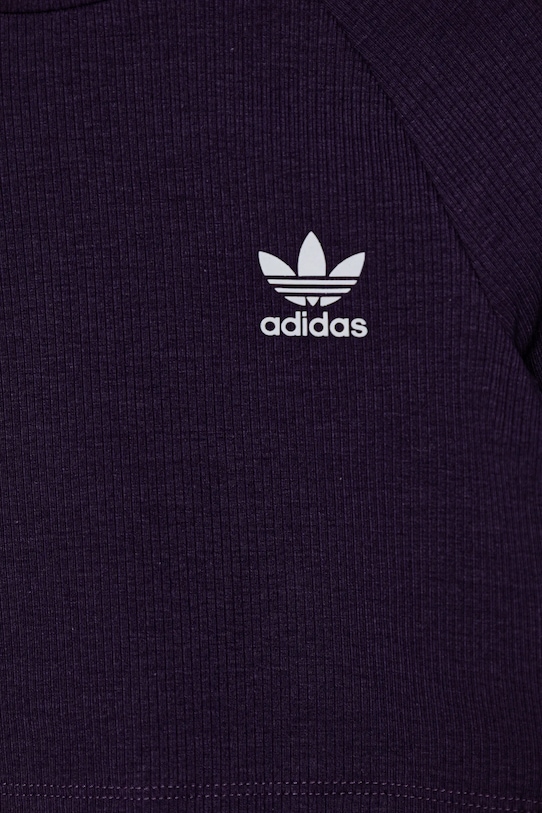 Детский лонгслив Adidas Originals, фиолетовый — фото 4