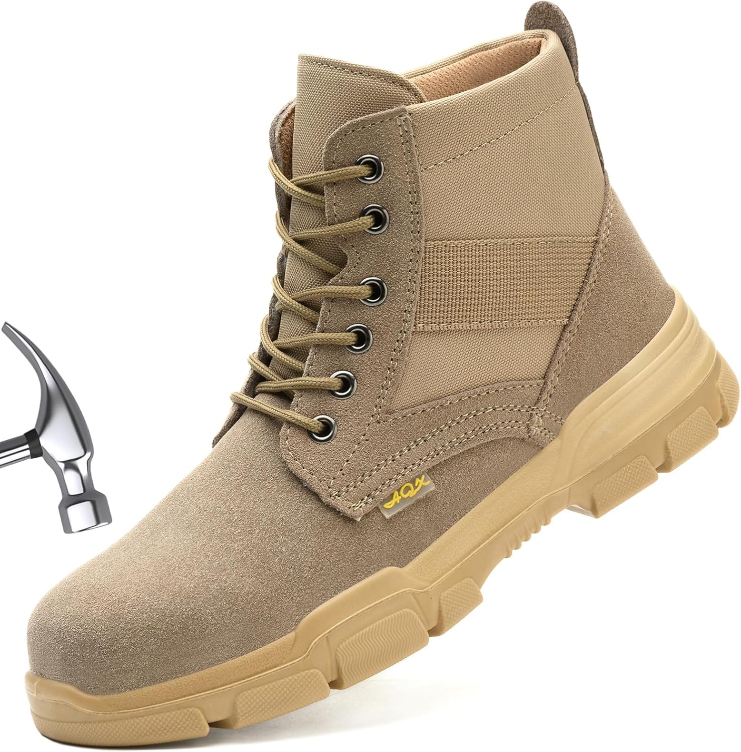 

Ботинки с стальными носками для мужчин и женщин, противоскользящие ботинки, стальные ботинки, неразрушимые тактические полуботинки для склада, промышленности и строительства - Хаки Mofeele