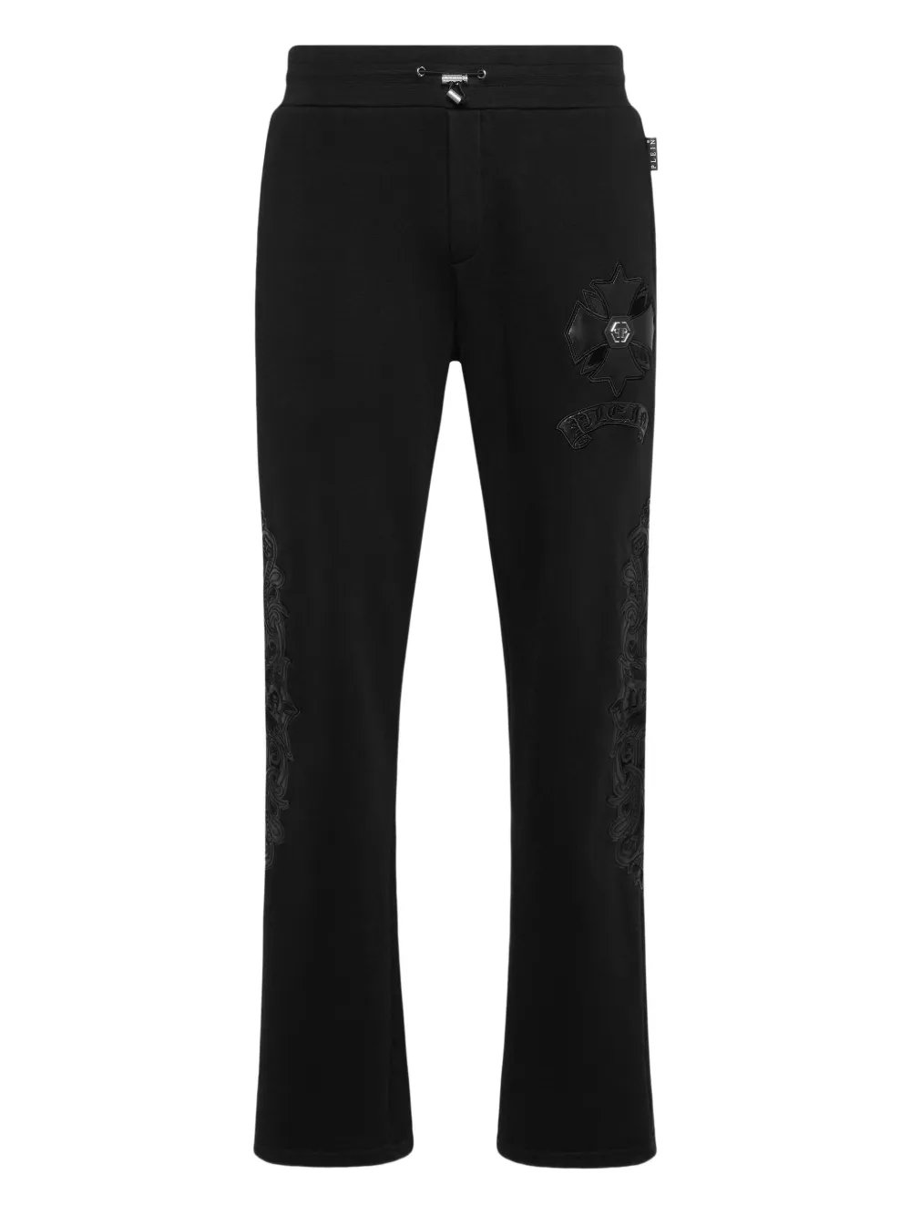 

Спортивные брюки с вышивкой и вставками Philipp Plein, черный