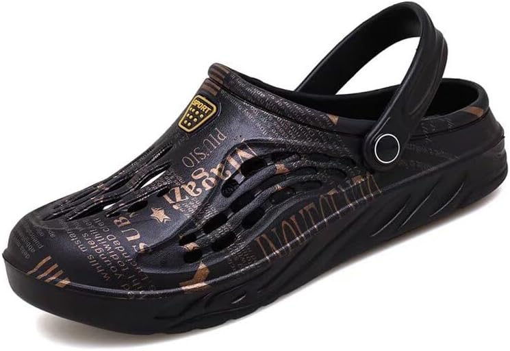 

Мужские легкие спортивные сандалии с закрытым носком для летней прогулки на улице и пляже Zonkacen, черный