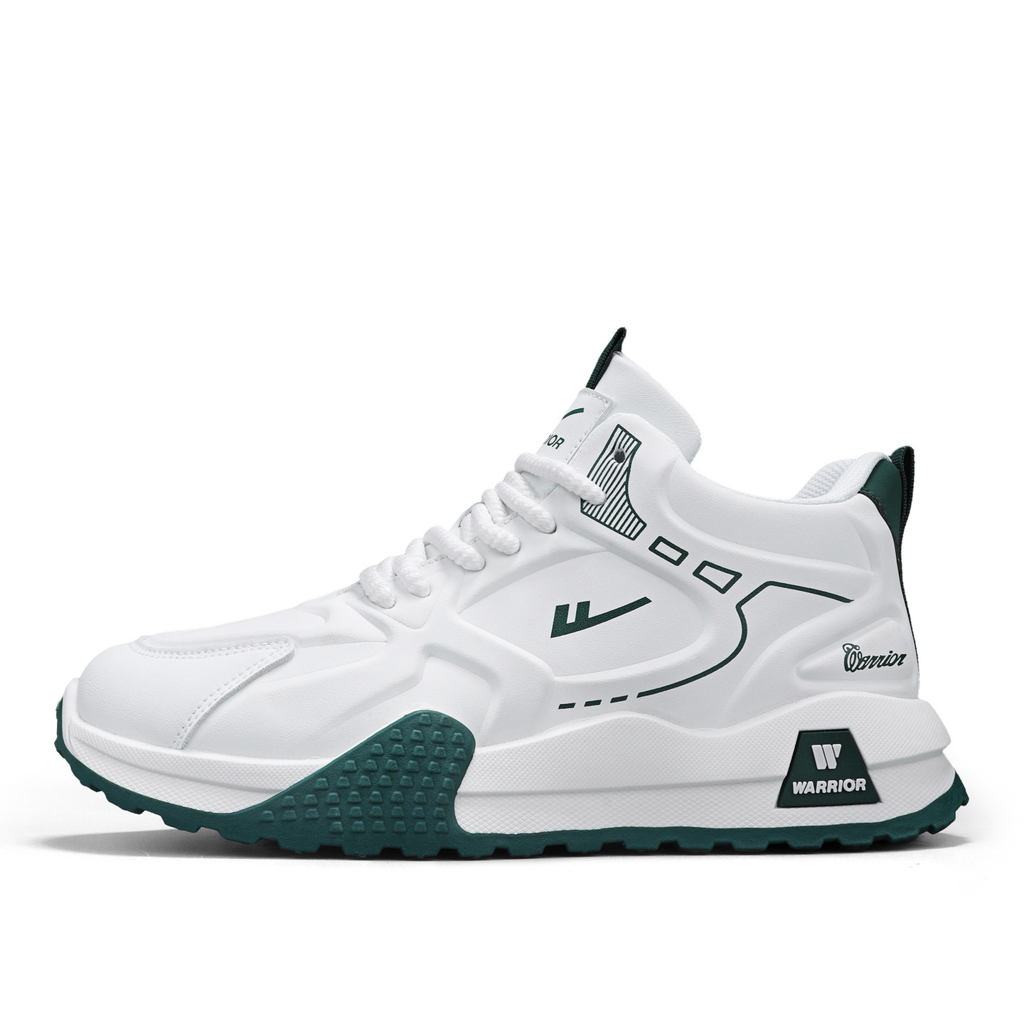 

Износостойкие и легкие высокие повседневные кроссовки мужские WARRIOR, бежевый зеленый