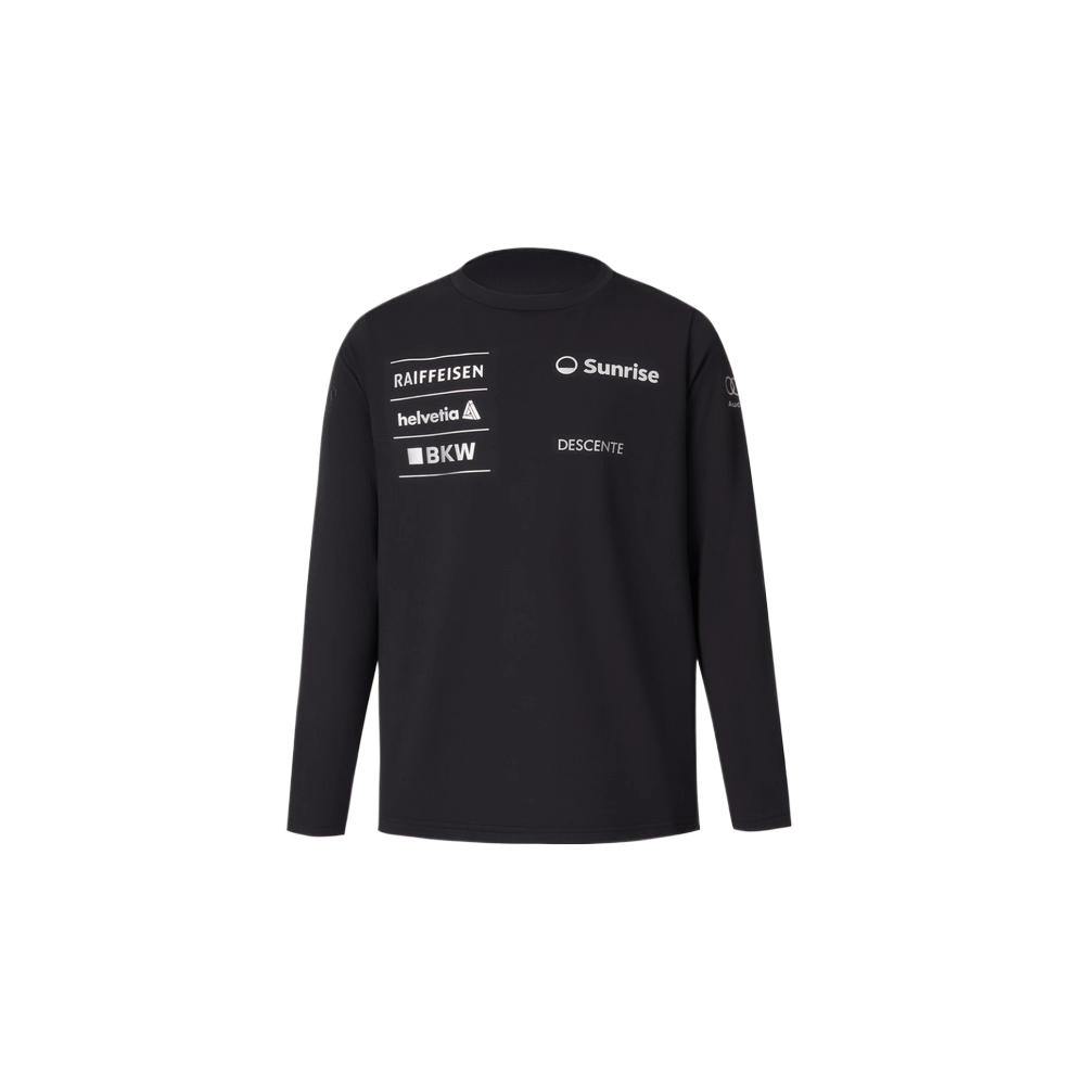 Детская футболка с круглым вырезом, средней толщины Descente, cream — фото 4