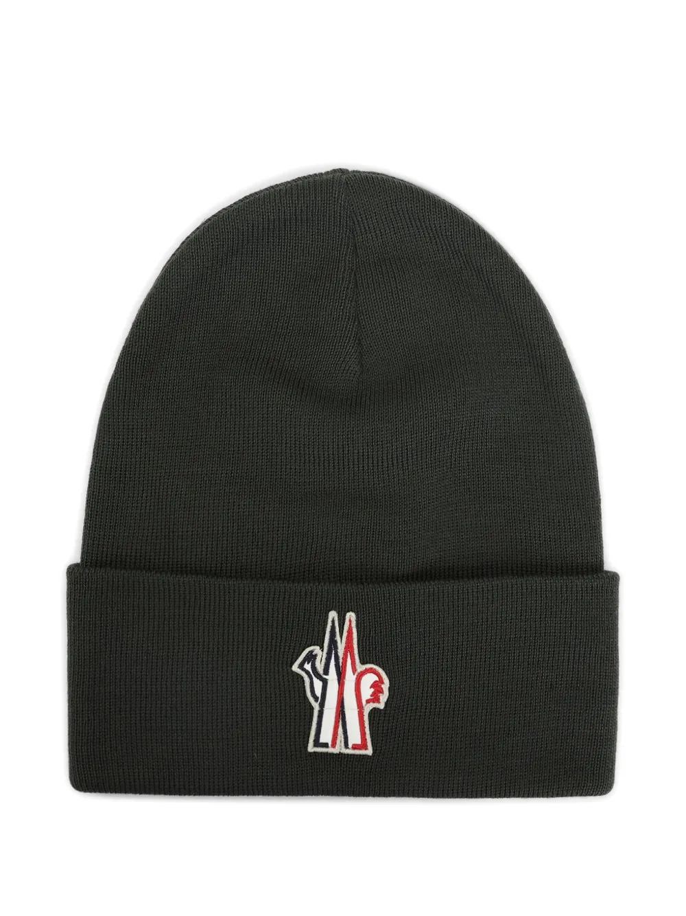 

Шерстяная шапка с нашивкой-логотипом Moncler Grenoble, зеленый