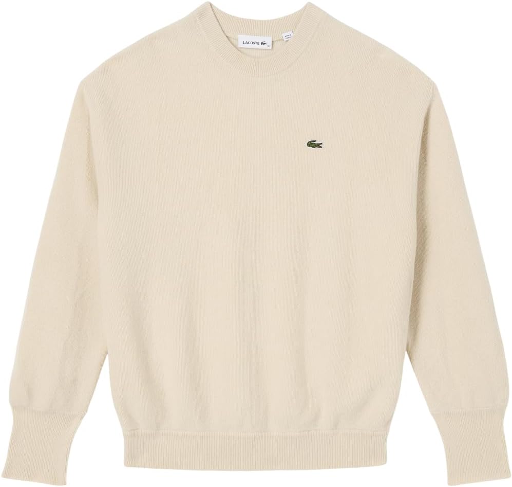 Свитер женский Lacoste Cream с круглым вырезом — фото 3